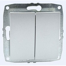 Выключатель двухклавишный без рамки mono electric despina - larissa 500-002125-102